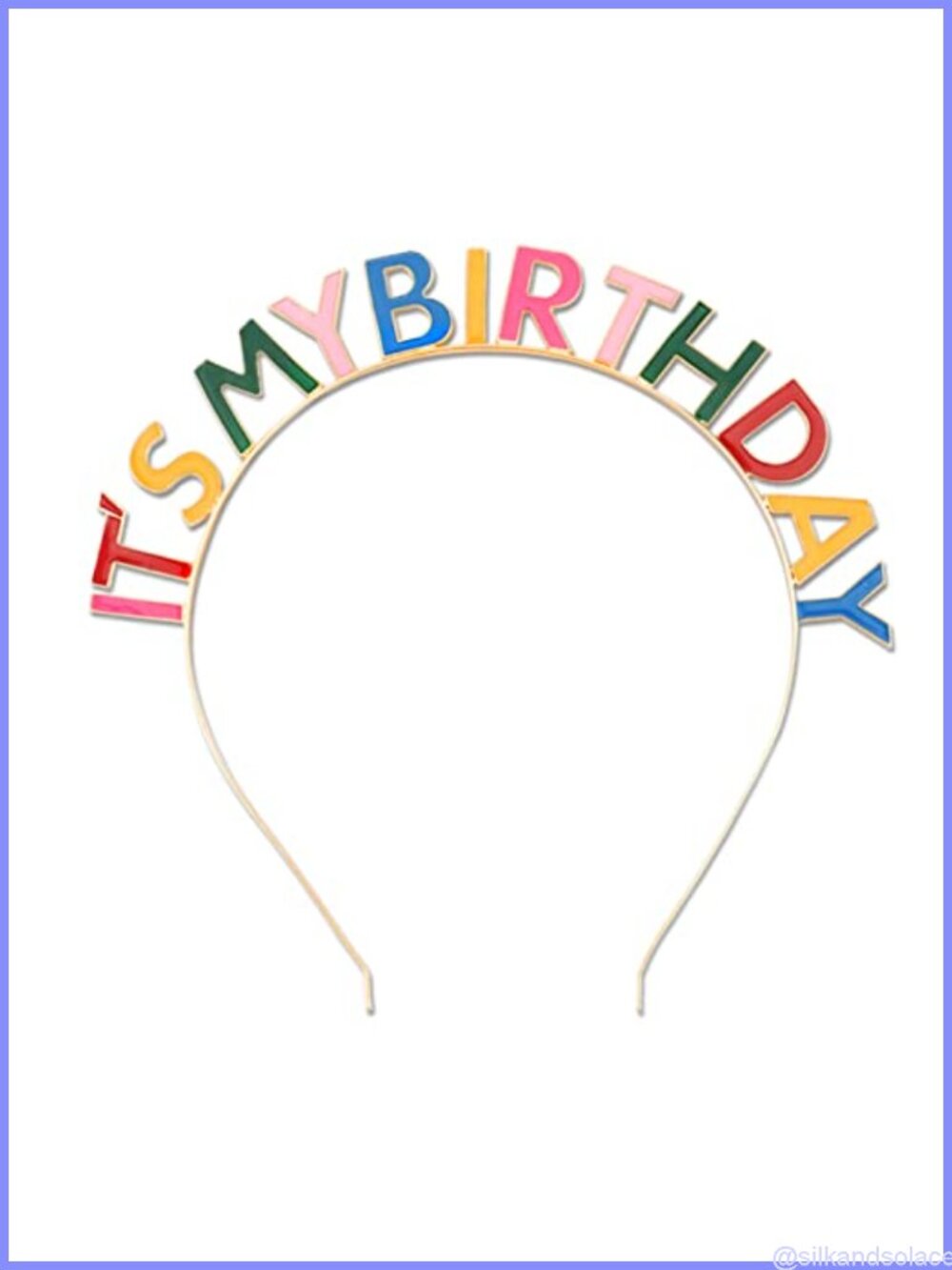 Birthday Crown Headband Gold Plated Enamel Letter Tiara for Women